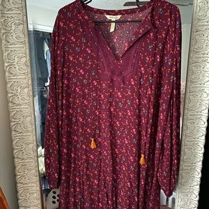 Matilda Jane Burgundy Dress - Fall Boho Womens dress